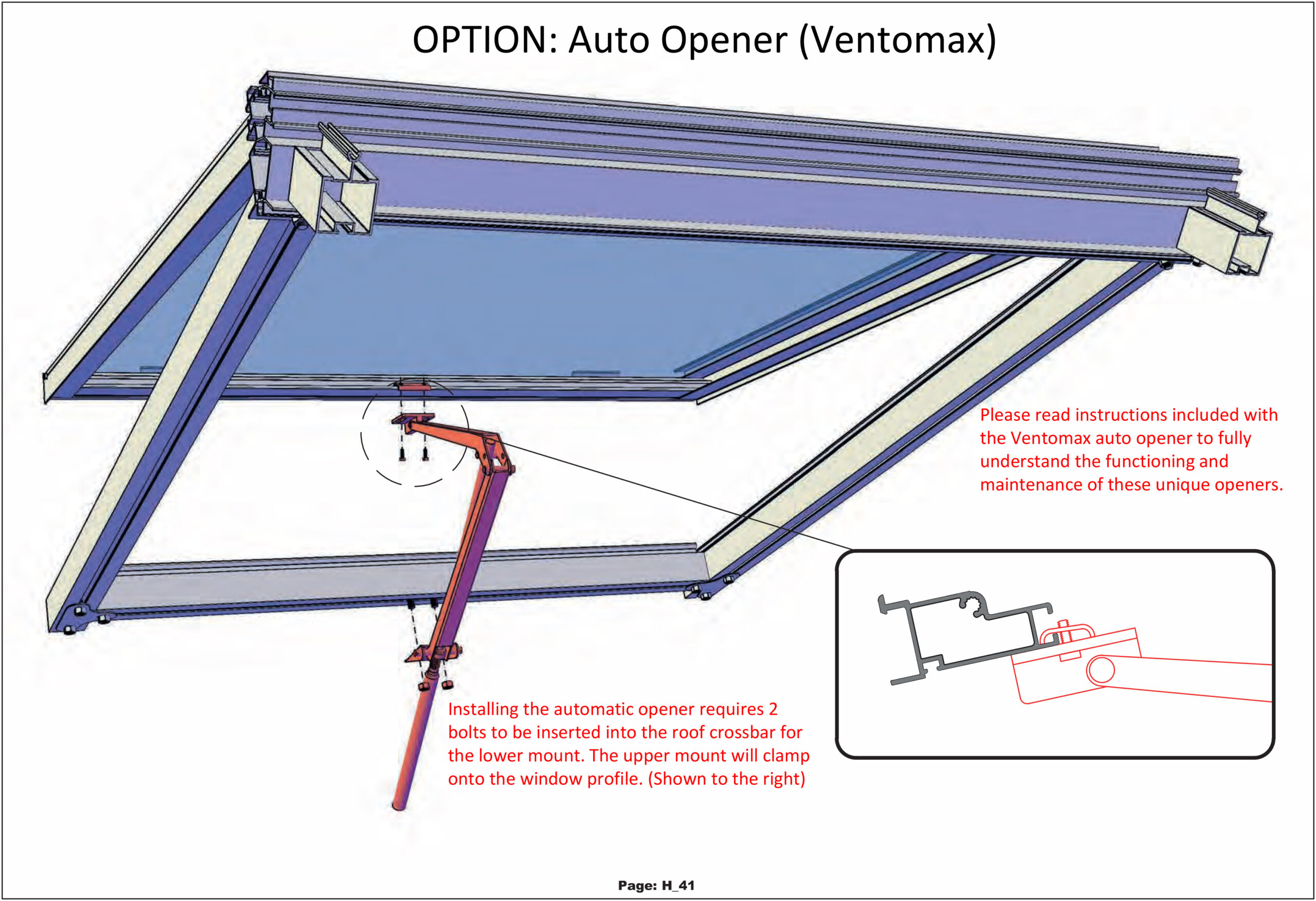 auto opener roof windows
